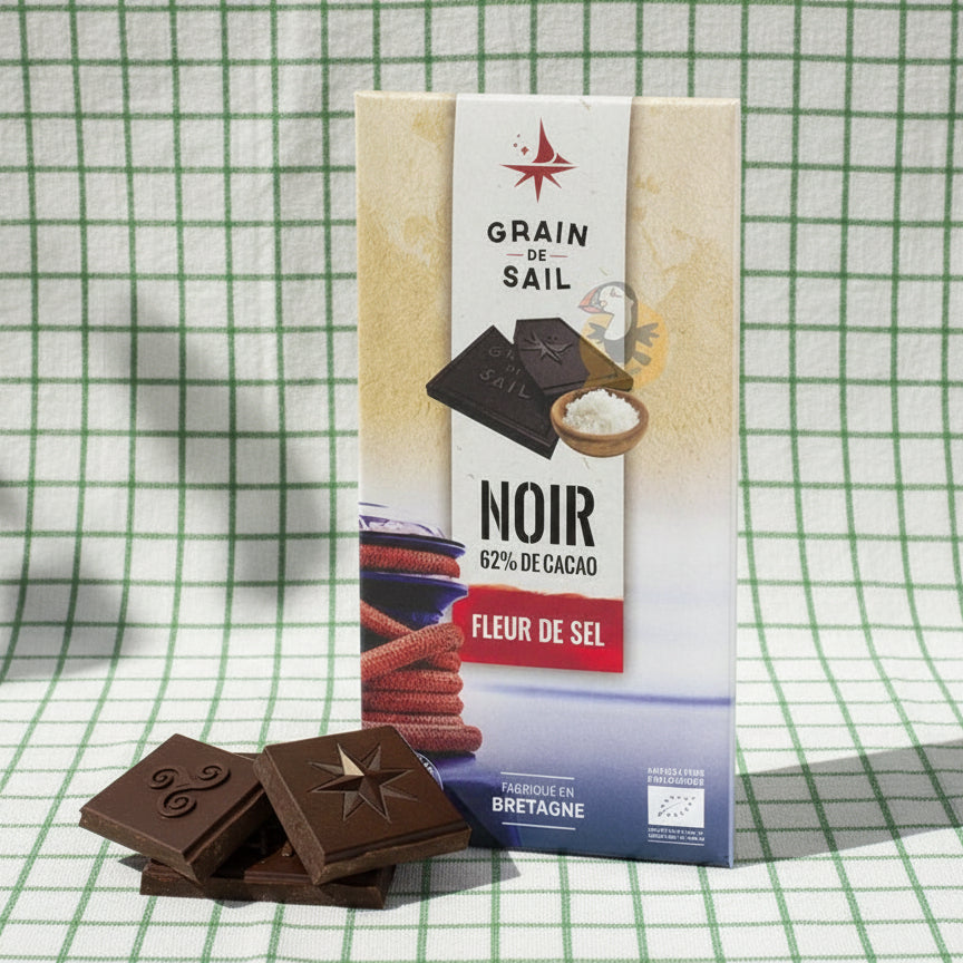 Chocolat Bio Grain de Sail Tablette Noir fleur de sel