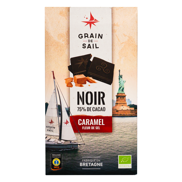 Chocolat Bio Grain de Sail Tablette Noir caramel & fleur de sel