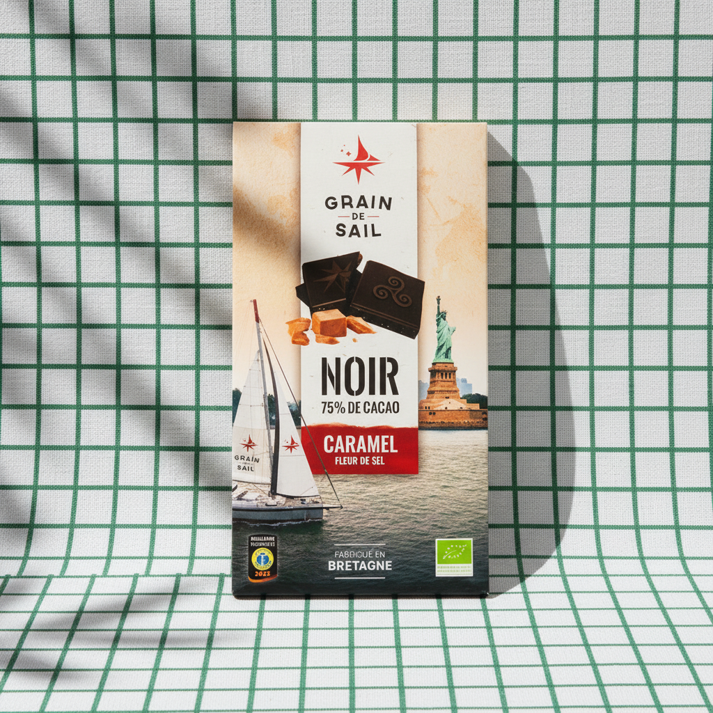 Chocolat Bio Grain de Sail Tablette Noir caramel & fleur de sel