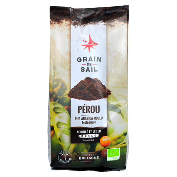 Café Bio Grain de Sail Pérou Moulu - 250g