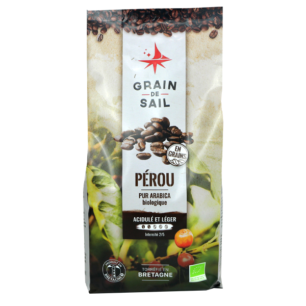 Café Bio Grain de Sail Pérou en grains - 500g