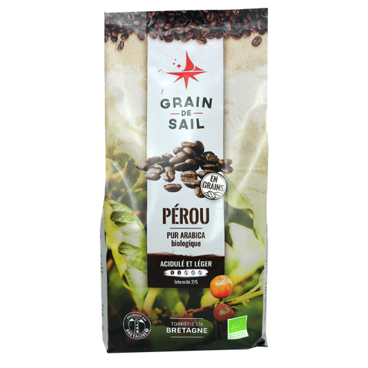 Café Bio Grain de Sail Pérou en grains - 500g