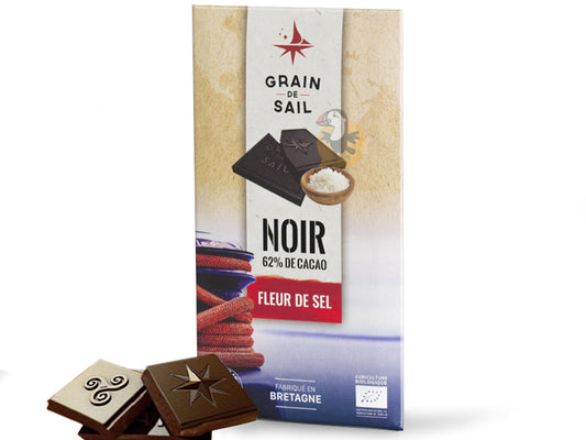 Chocolat Bio Grain de Sail Tablette Noir fleur de sel
